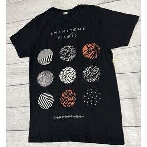 TWENTYONE PILOTS Blurryface Small T-Shirt Black Spellout Band Tour Concert